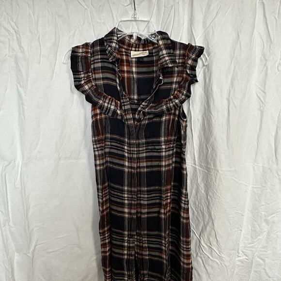 Universal Thread Goods Co Women's Plaid Fall Button Down Shirt Dress Size Small - Picture 1 of 5